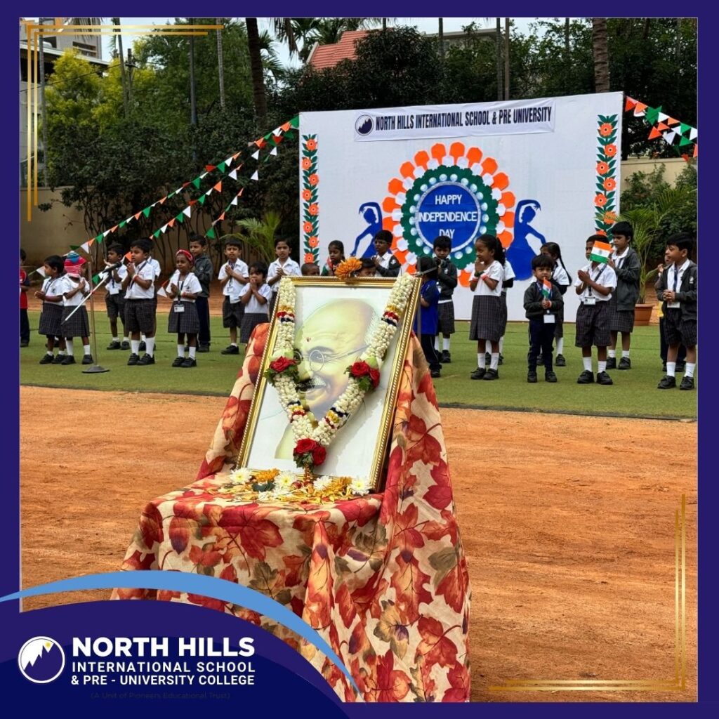 Floral tribute ceremony at school