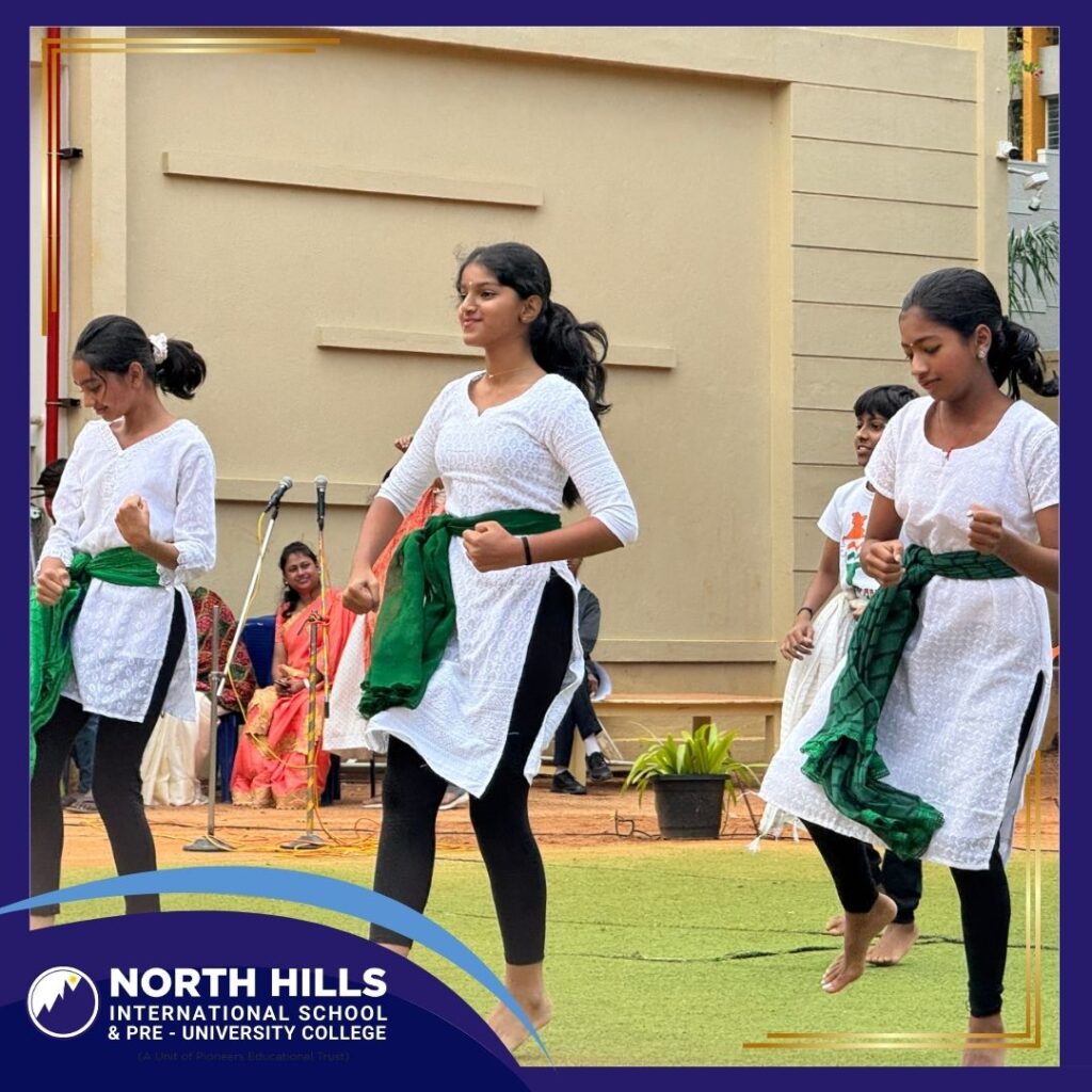 Students patriotic dance performance