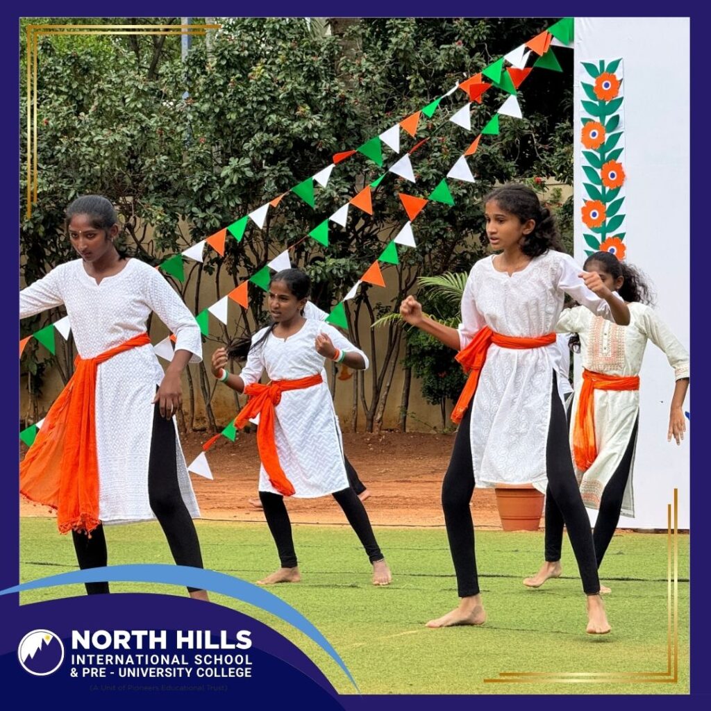 Girls patriotic dance performance