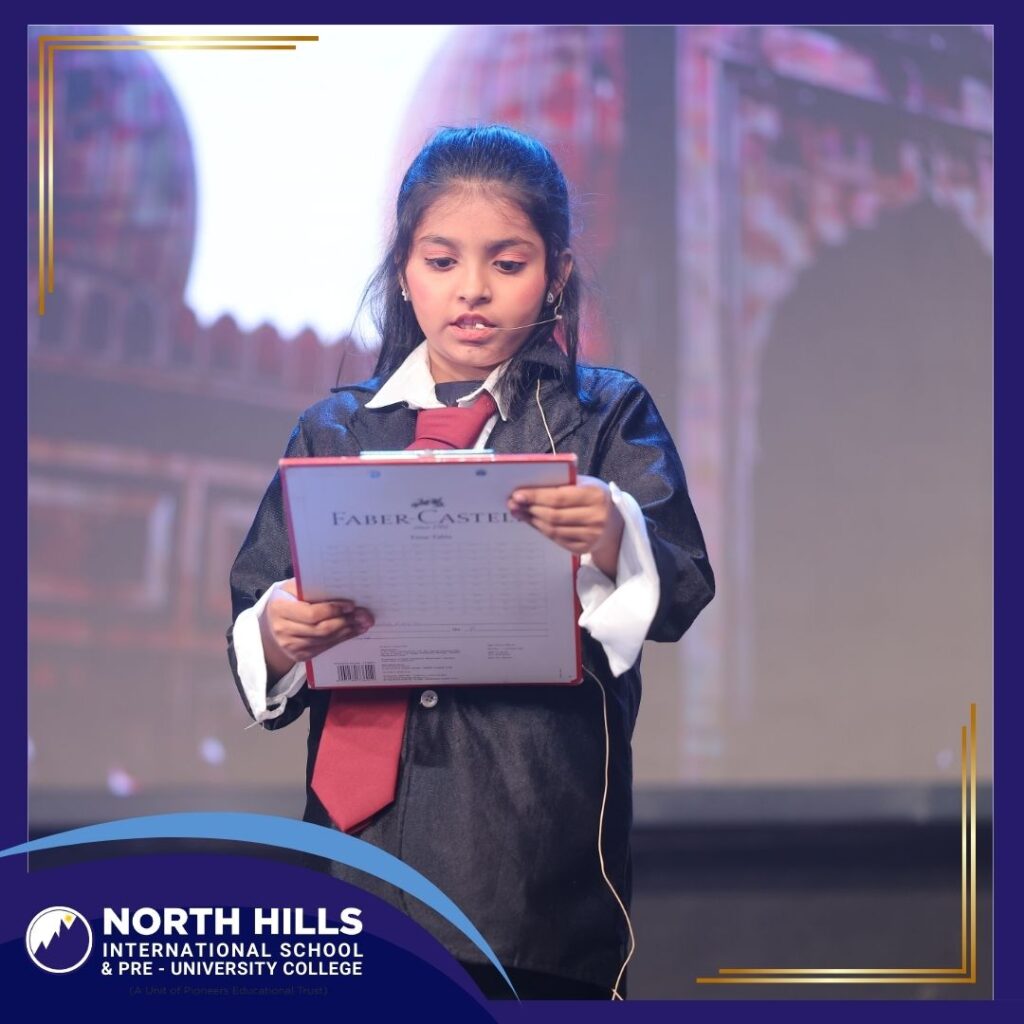 Student speech on stage