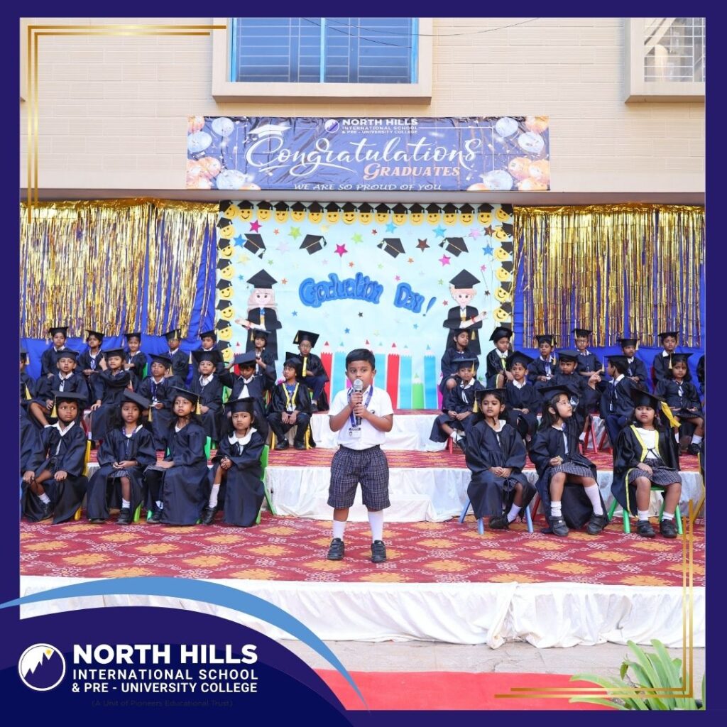 Kindergarten graduation stage group