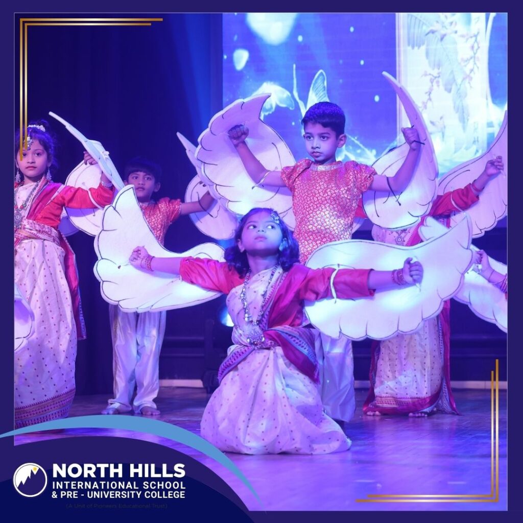 Students performing classical dance