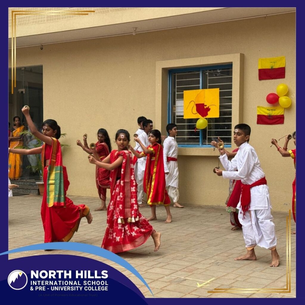 Students folk dance