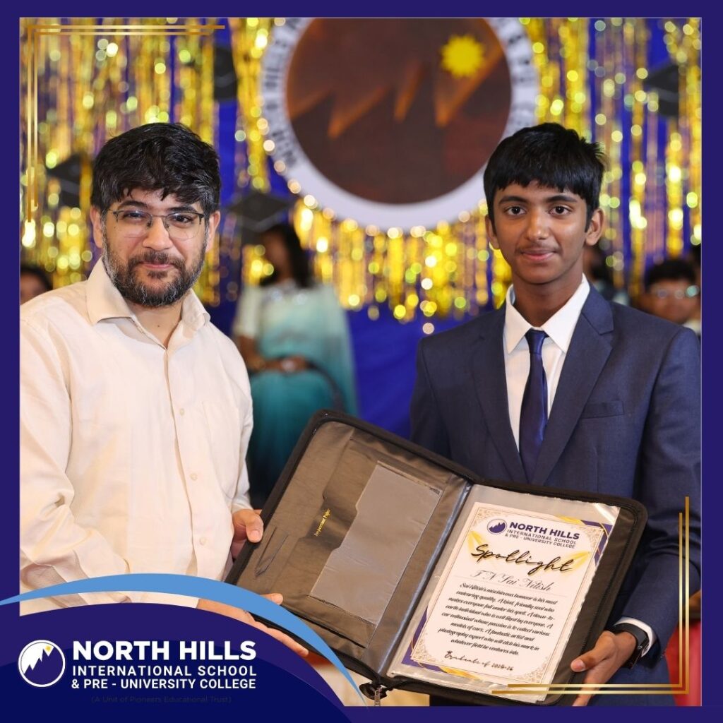 Student receiving certificate award