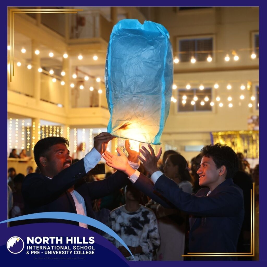 Sky lantern release celebration