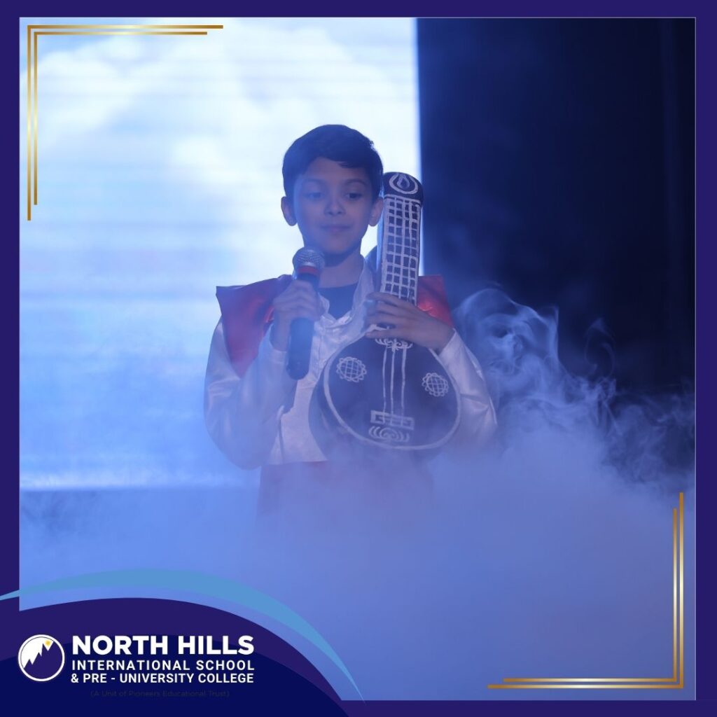 Student performing solo act