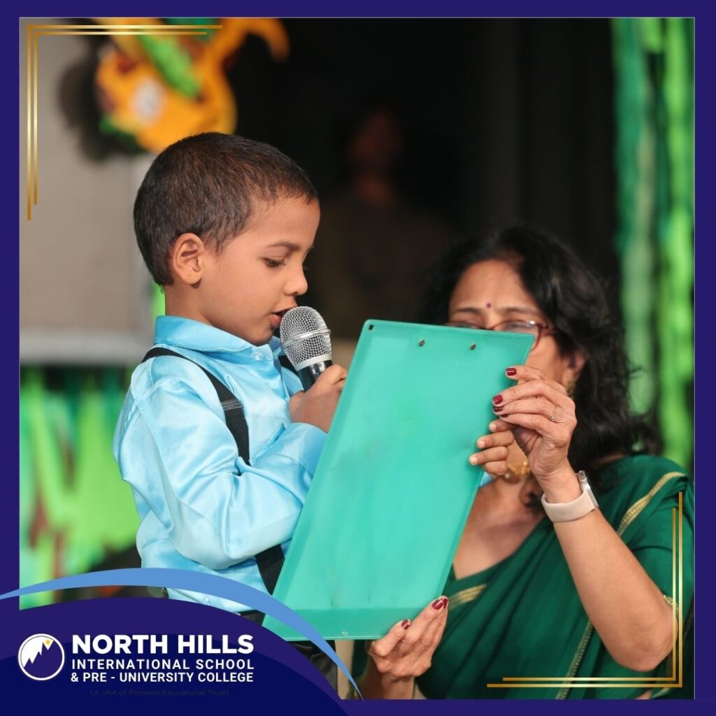 Student speech on stage