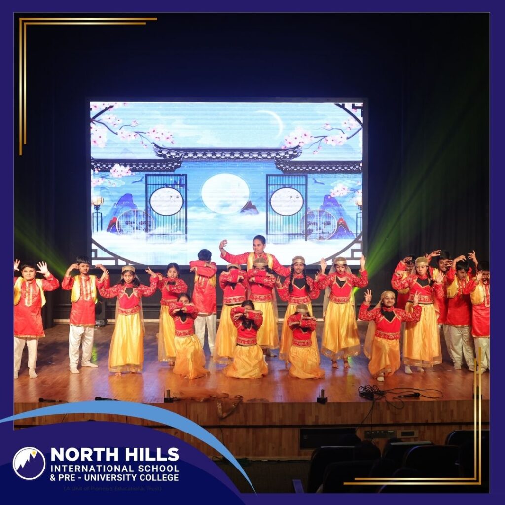 Students folk dance show