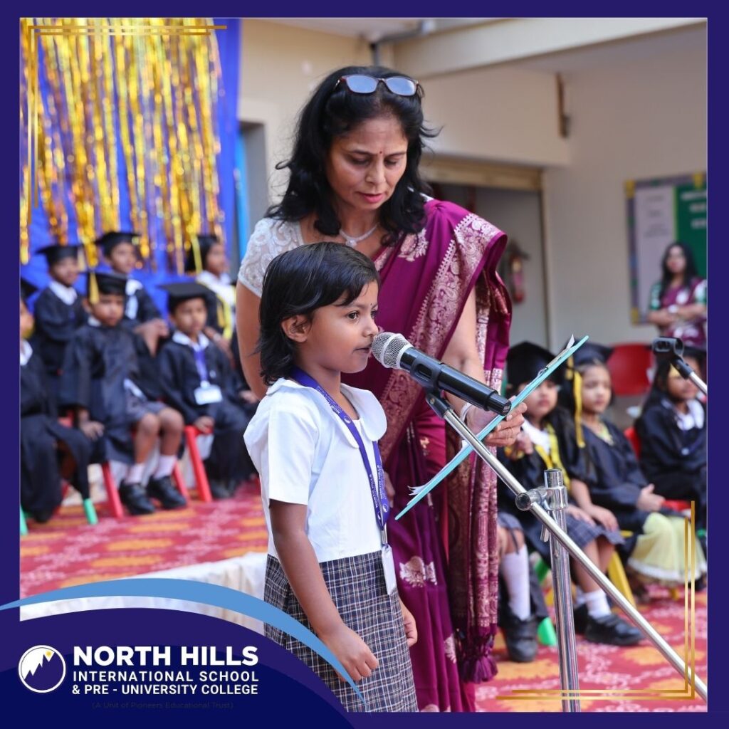 Teacher guiding student speech