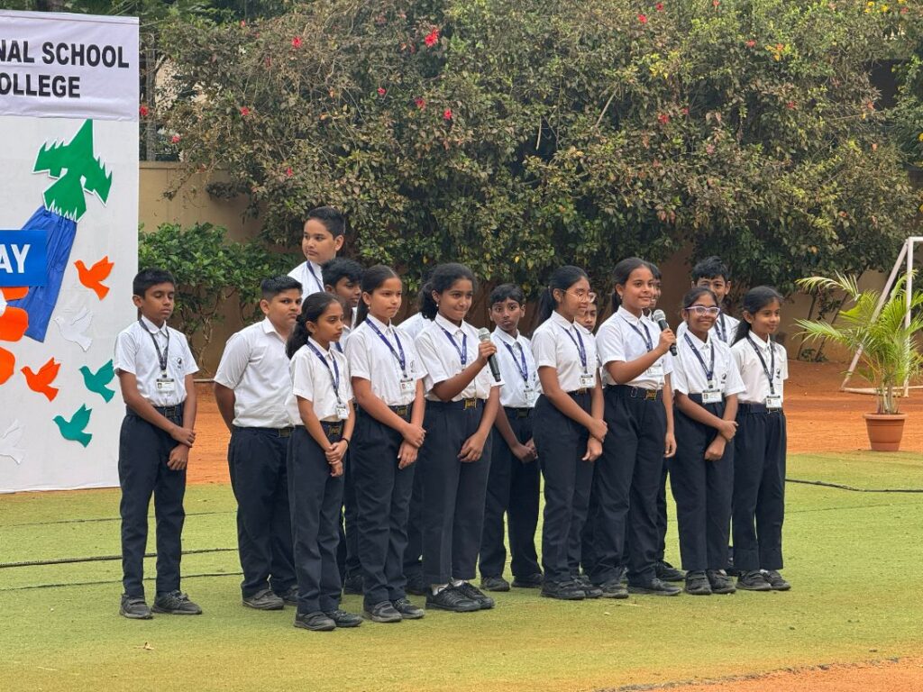 Students standing in assembly