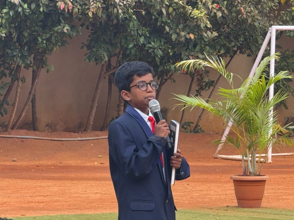Student giving speech